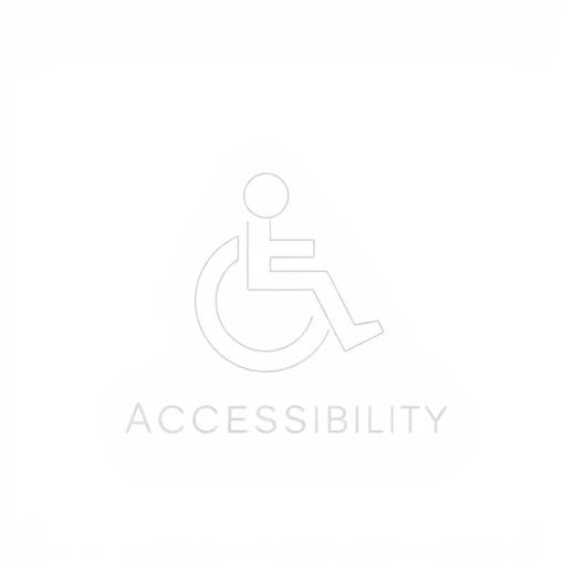 Logotipo de acessibilidade mostrando uma figura estilizada acessível.